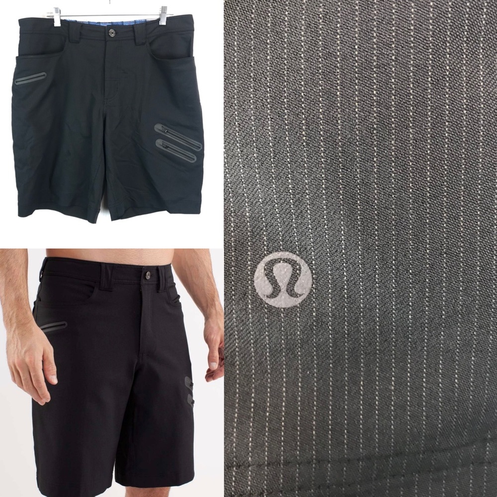 Lululemon Cadence Commute Golf Shorts Pinstripe